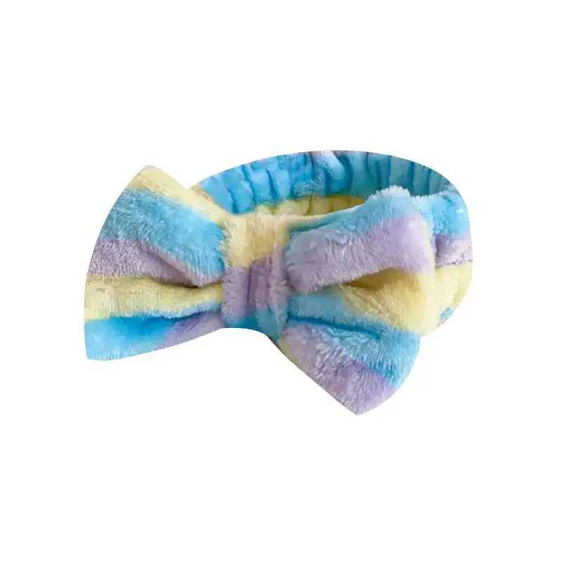 Cute Bow Headband Coral Velvet Female Face Wash - Image 8