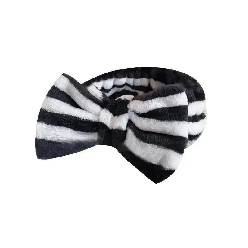 Cute Bow Headband Coral Velvet Female Face Wash - Image 9