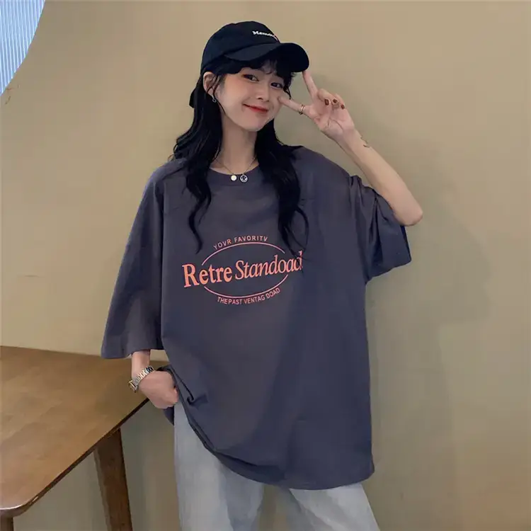 Women Retro Print Loose Fit T-Shirt Summer 2025 - Image 6