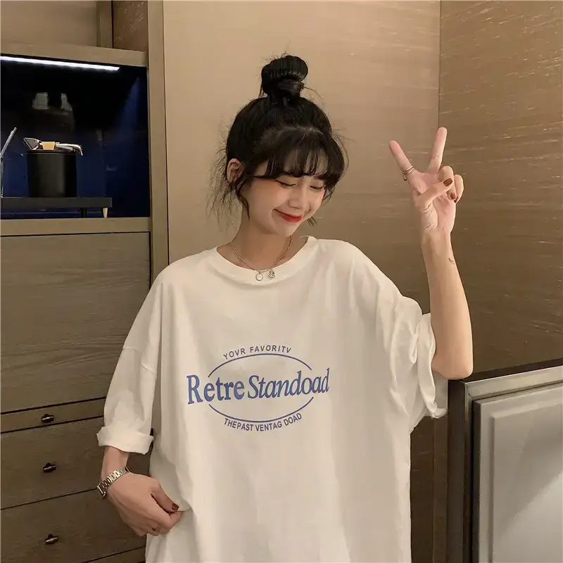 Women Retro Print Loose Fit T-Shirt Summer 2025 — feature 26