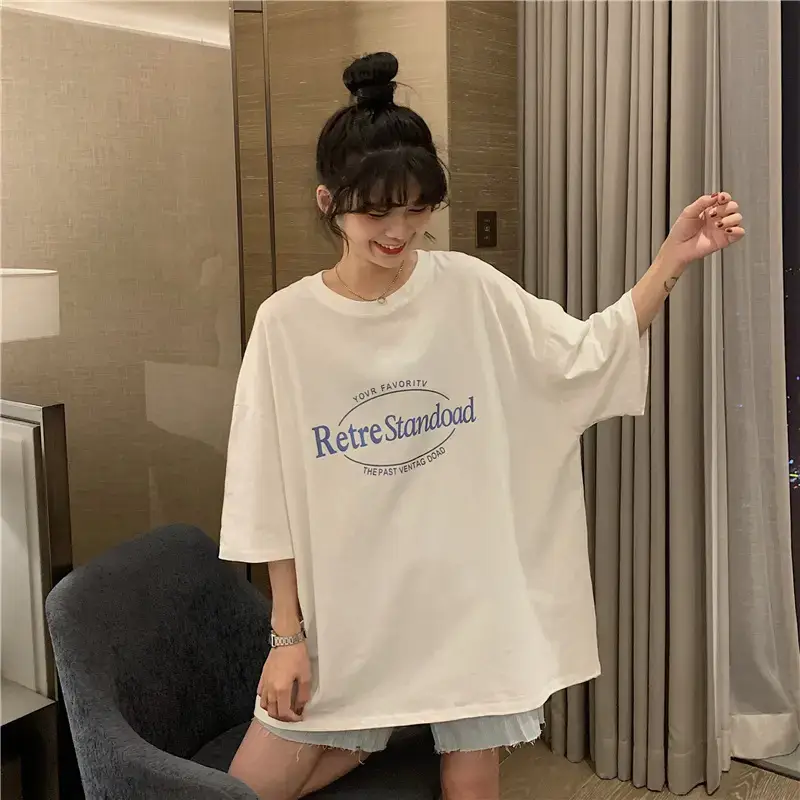 Women Retro Print Loose Fit T-Shirt Summer 2025 — feature 29