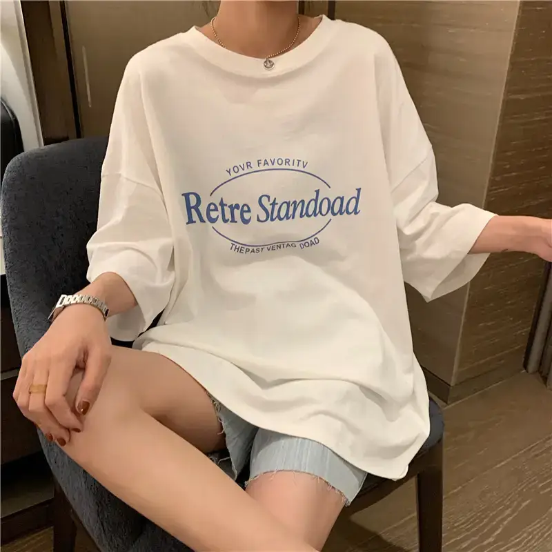 Women Retro Print Loose Fit T-Shirt Summer 2025 — feature 31
