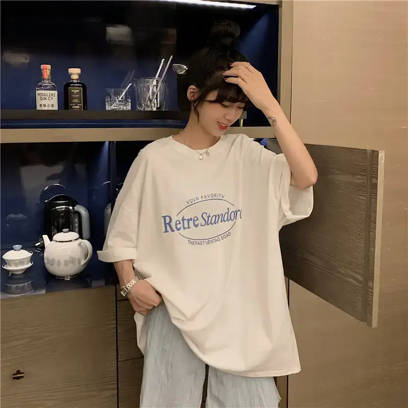 Women Retro Print Loose Fit T-Shirt Summer 2025 — feature 33