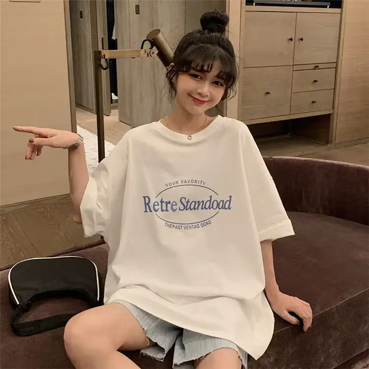 Women Retro Print Loose Fit T-Shirt Summer 2025 - Image 2