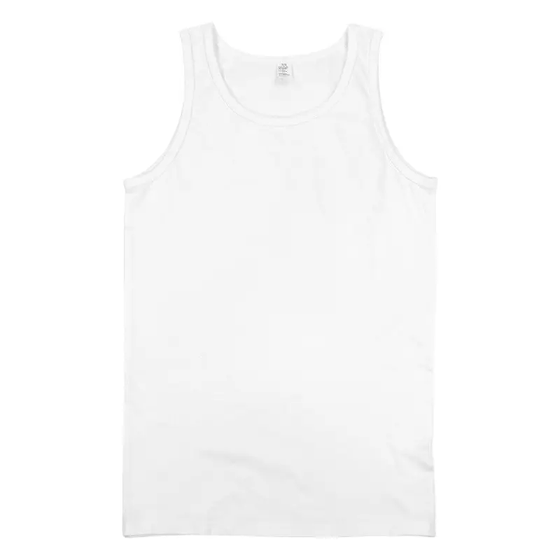 230g Heavy Japanese Men's White Vest Summer Loose Sports Undershirt Pure Cotton Waistcoat Sleeveless Men's Top