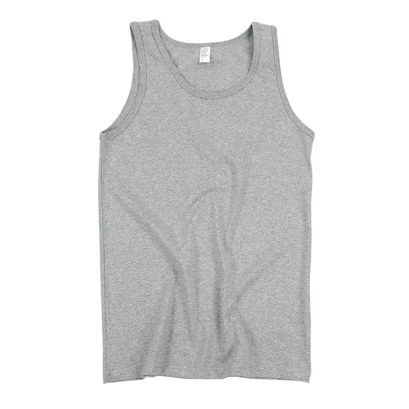 230g Heavy Japanese Men's White Vest Summer Loose Sports Undershirt Pure Cotton Waistcoat Sleeveless Men's Top