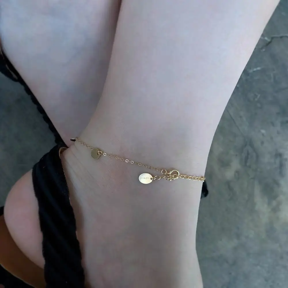 S925 Sterling Silver Plated 14K Gold Foot for Women