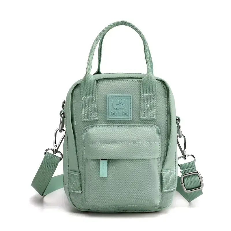 Women's Water-Repellent Nylon Crossbody Bag Blue - Image 4