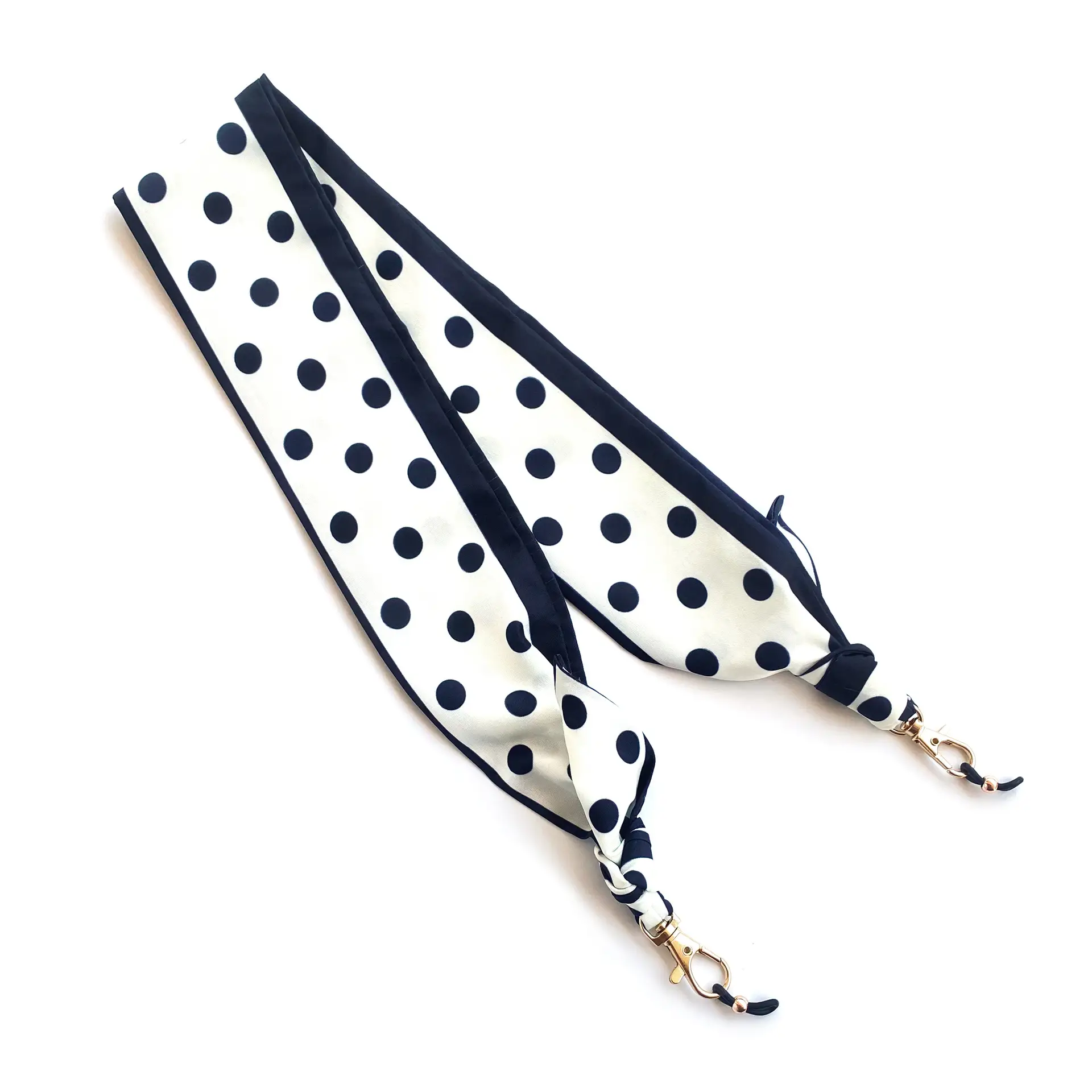 Orange Geometric Lanyard with Metal Clasp