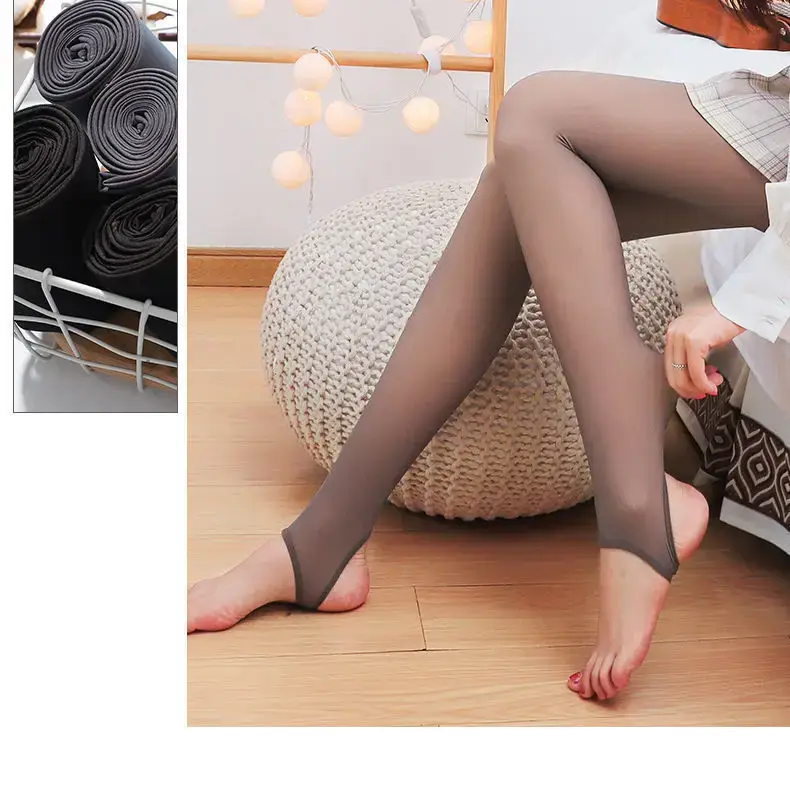 Nude High-Waisted Leggings for Women Fleece Lined — feature 23