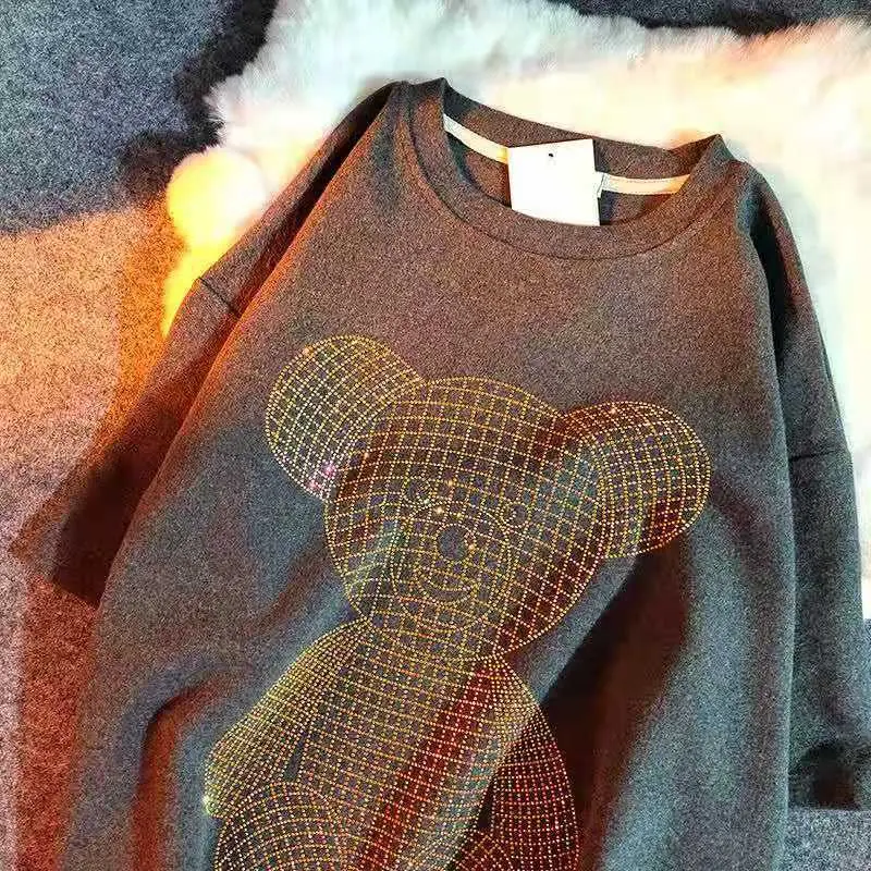 Hot Diamond Gold Diamond Sparkling Bear Plus Size Women's T-Shirt - Image 6
