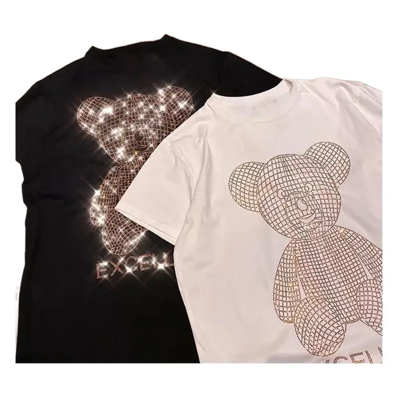 Hot Diamond Gold Diamond Sparkling Bear Plus Size Women's T-Shirt