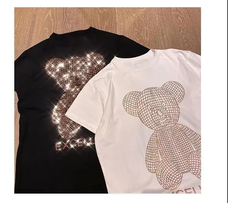 Hot Diamond Gold Diamond Sparkling Bear Plus Size Women's T-Shirt — feature 12