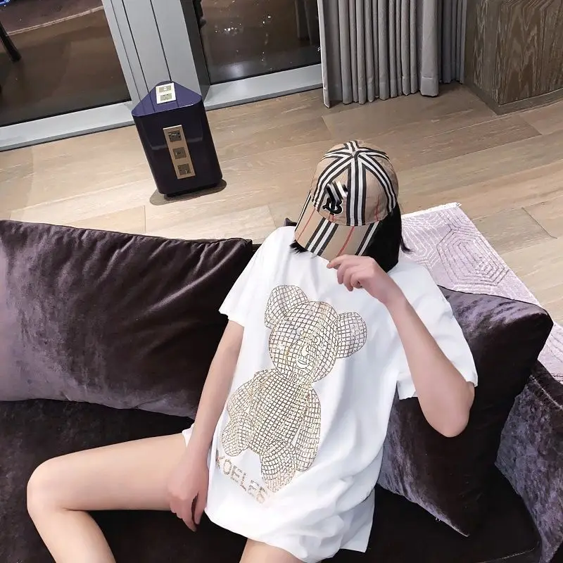 Hot Diamond Gold Diamond Sparkling Bear Plus Size Women's T-Shirt — feature 6