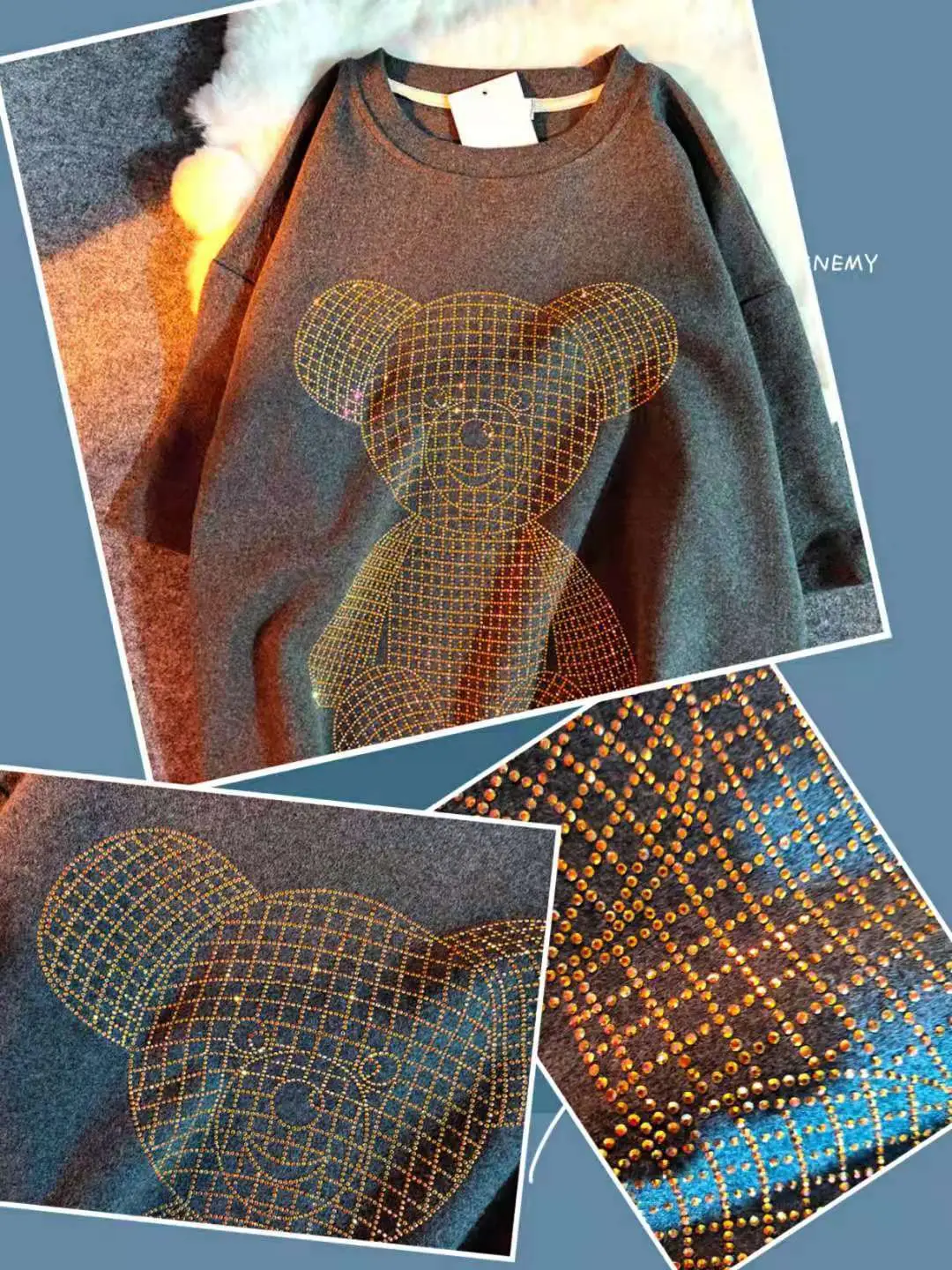 Hot Diamond Gold Diamond Sparkling Bear Plus Size Women's T-Shirt — feature 8