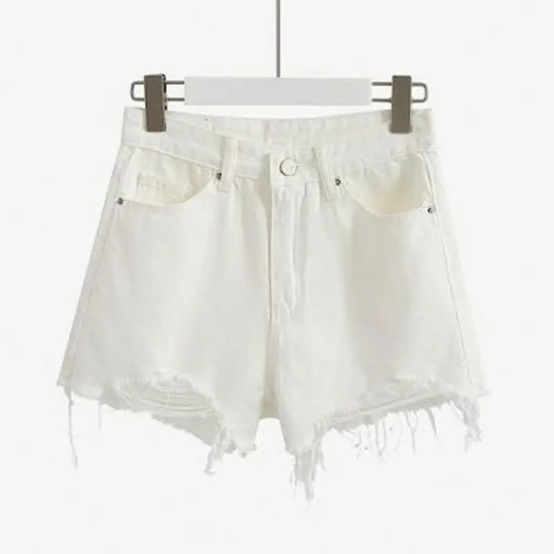Women Ripped Denim Shorts High Waist Slimming 2026 - Image 8