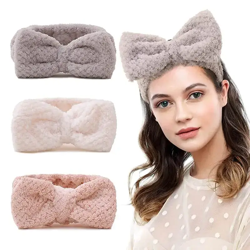 Japanese Microfiber Pineapple Bow Hair Band Women's Face Mask Headband Wide-brimmed Soft Turban - Image 8