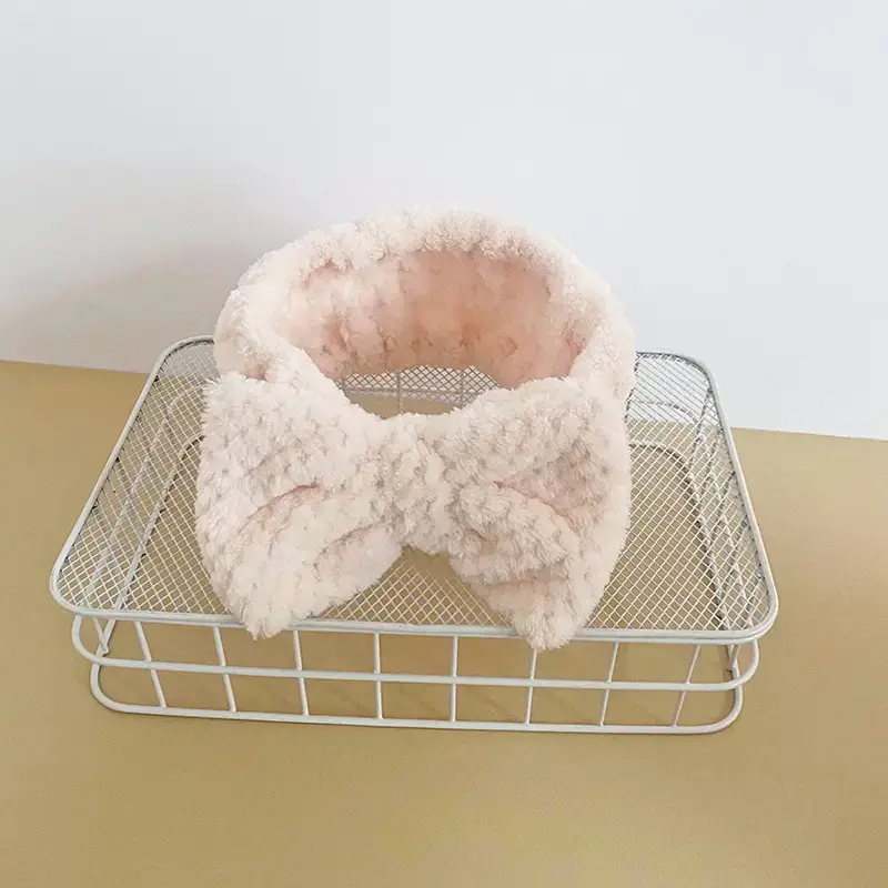 Japanese Microfiber Pineapple Bow Hair Band Women's Face Mask Headband Wide-brimmed Soft Turban - Image 2