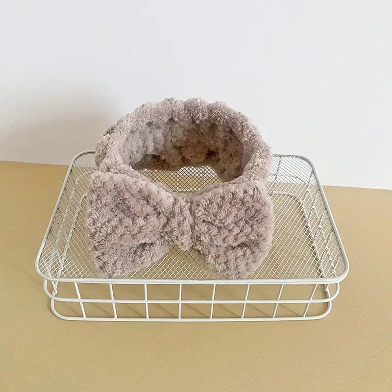 Japanese Microfiber Pineapple Bow Hair Band Women's Face Mask Headband Wide-brimmed Soft Turban - Image 3