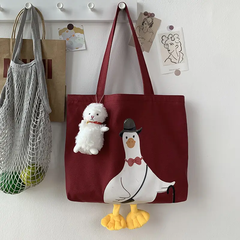 Cute Duck Canvas Shoulder Bag for Women — feature 29