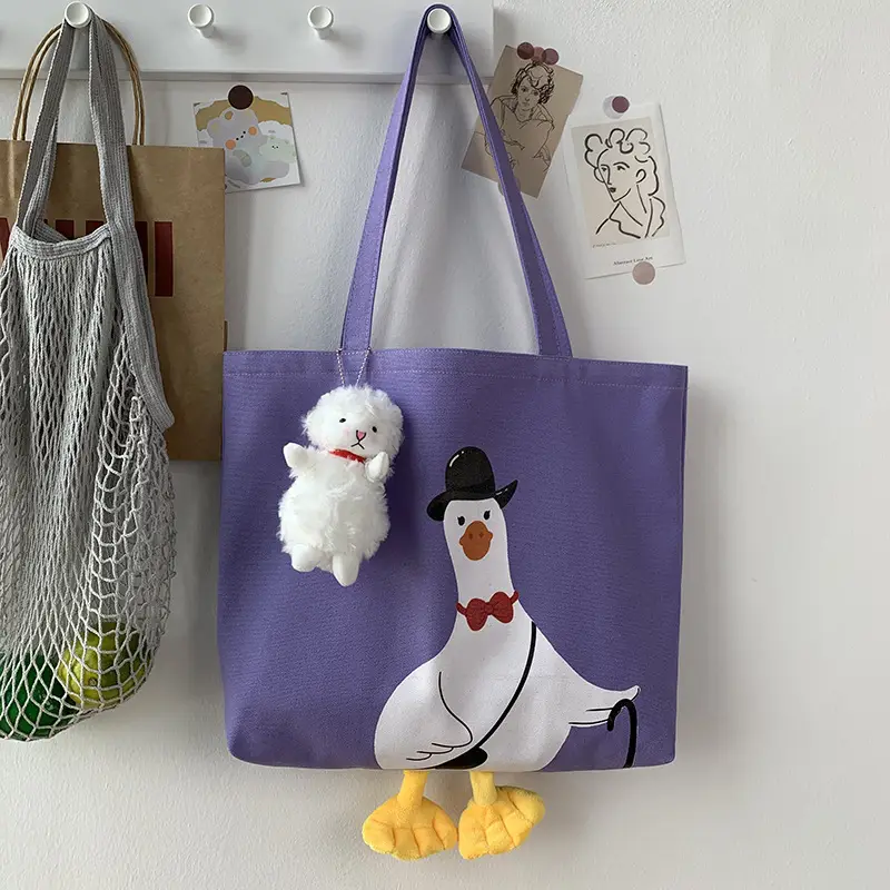 Cute Duck Canvas Shoulder Bag for Women — feature 31