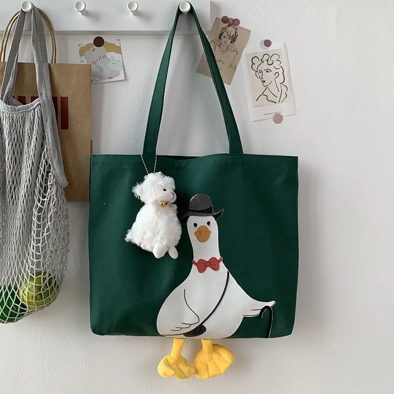 Cute Duck Canvas Shoulder Bag for Women — feature 32