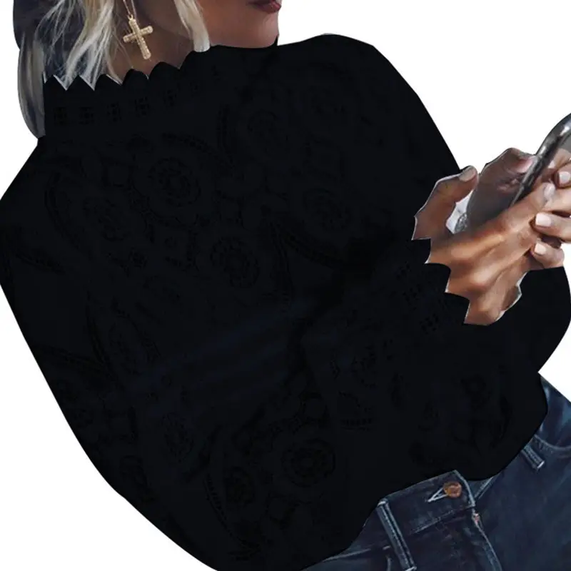 Women's Cross-Border Lace Long Sleeve Shirt - Image 5
