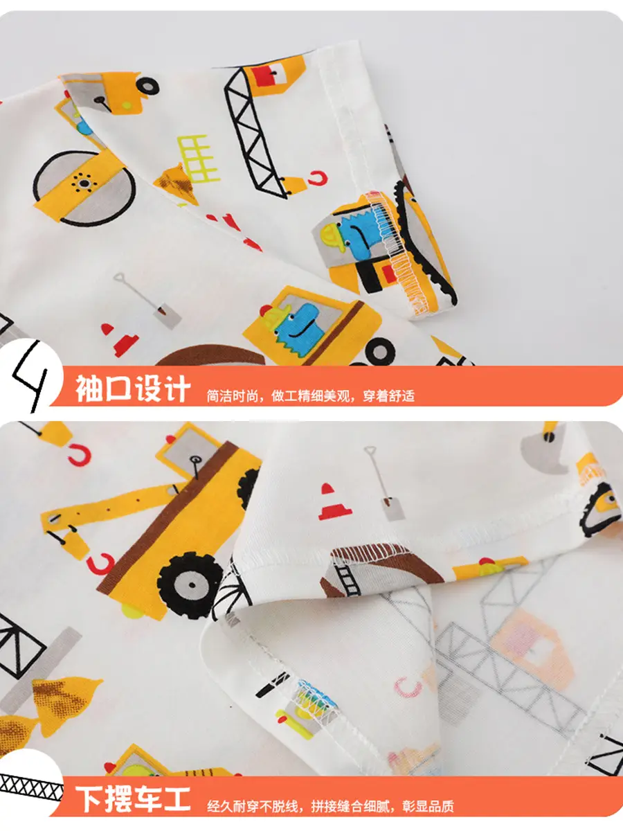 Children's Cotton T-Shirt with Cartoon Engineer Design - Image 4