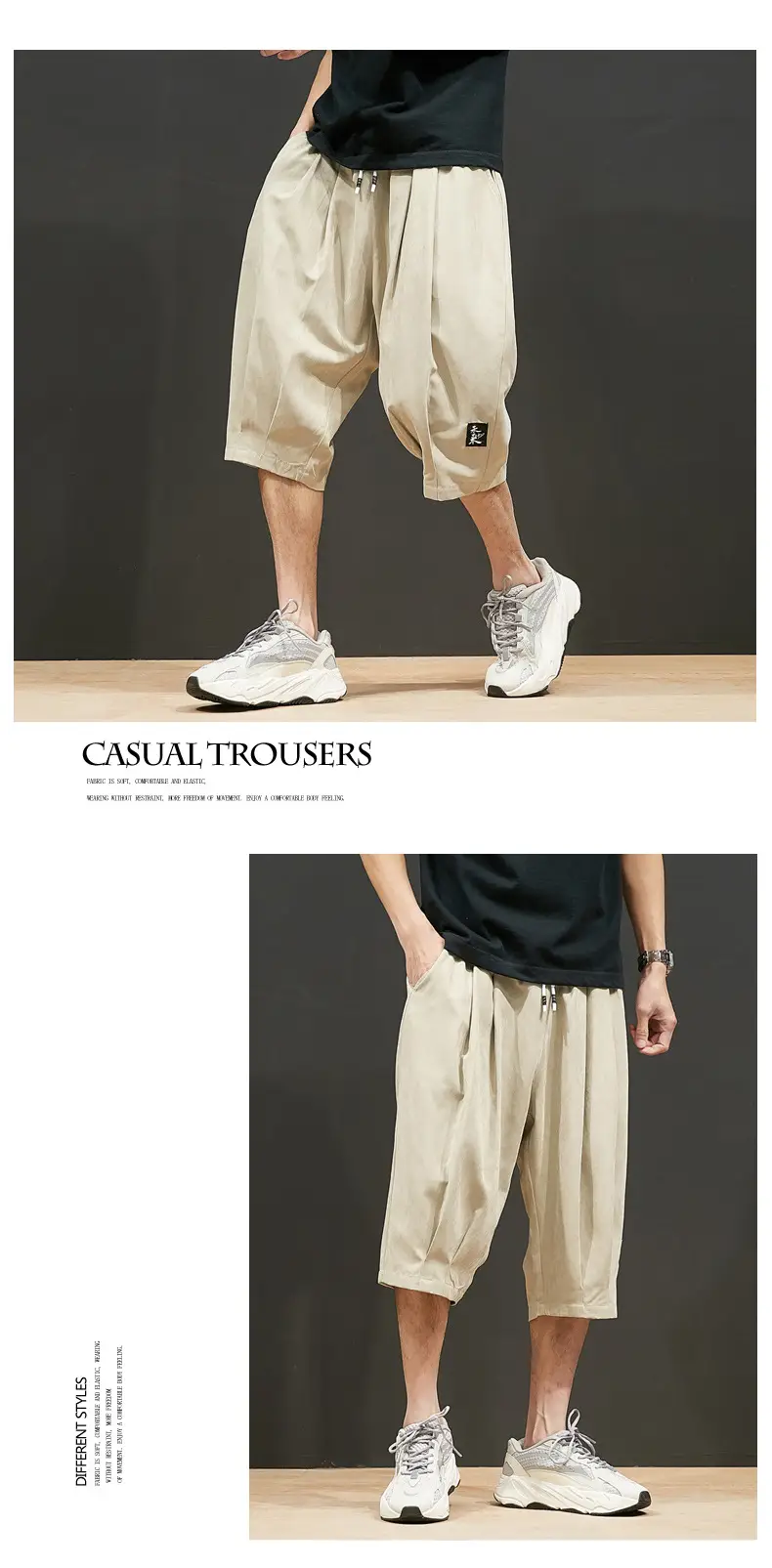 Men's Grey 7-Piece Casual Shorts Large — feature 10