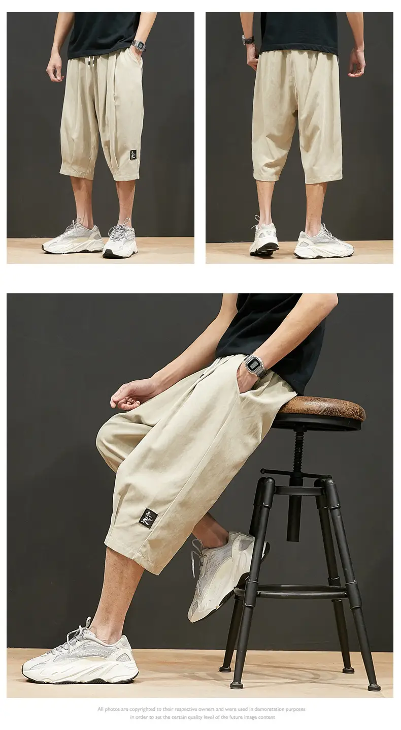 Men's Grey 7-Piece Casual Shorts Large — feature 11
