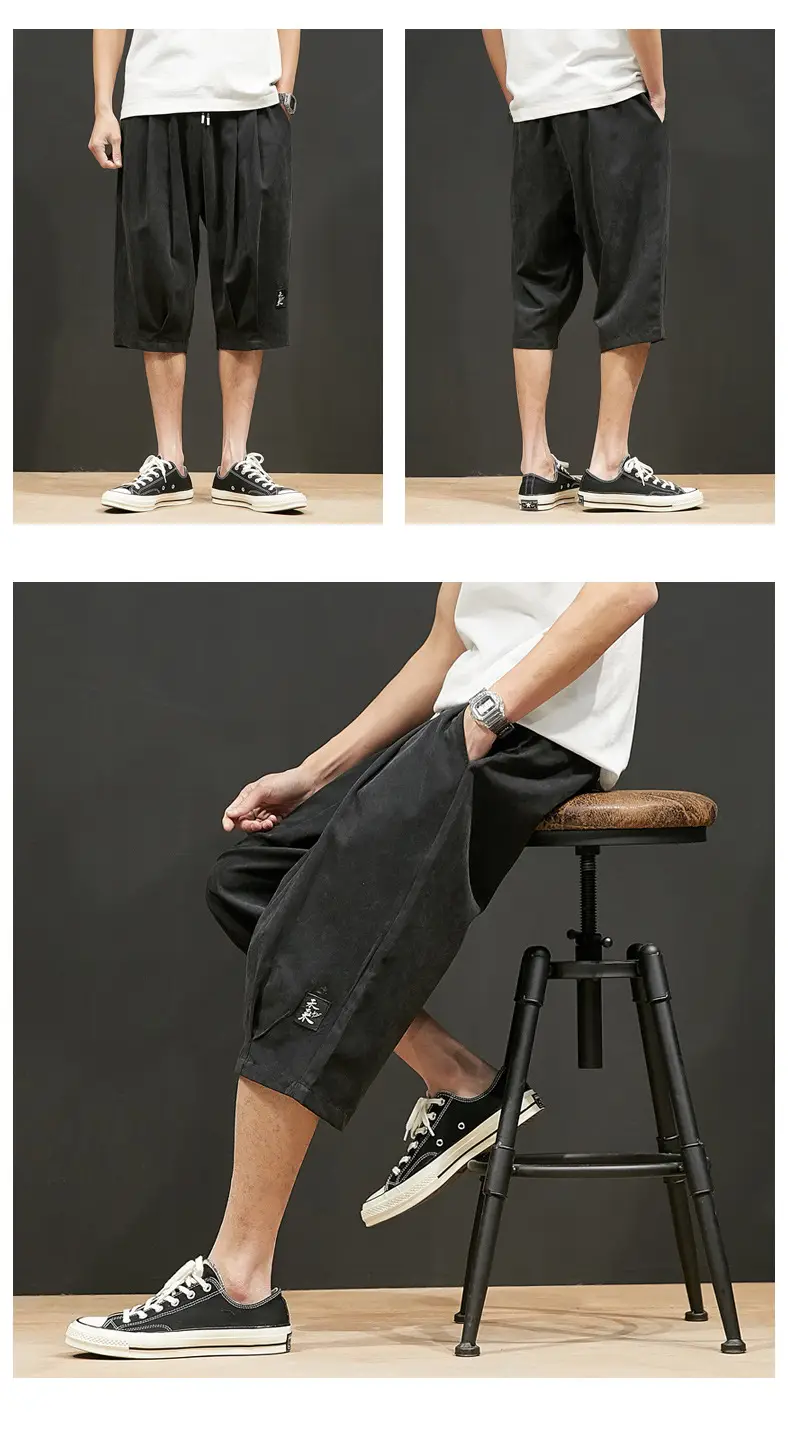 Men's Grey 7-Piece Casual Shorts Large — feature 15