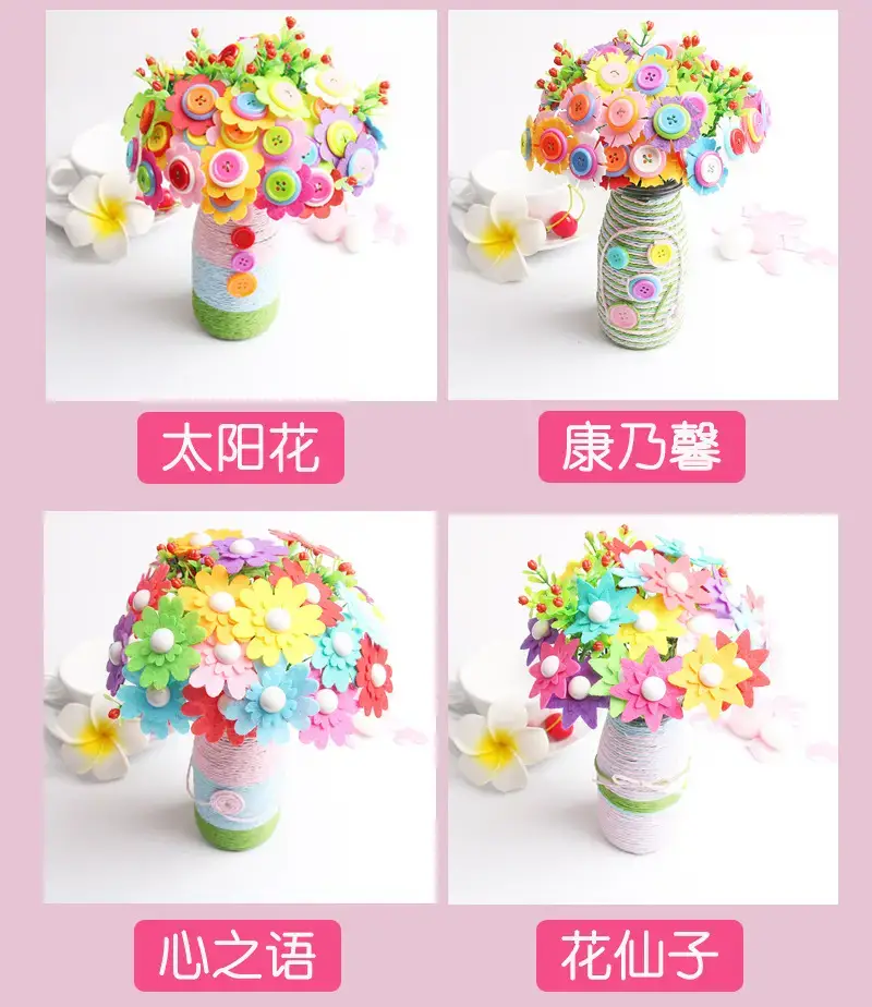 Kindergarten Button Bouquet DIY Kit for Girls — feature 10