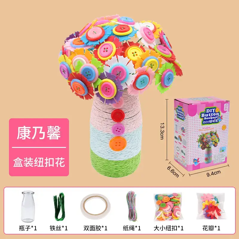 Kindergarten Button Bouquet DIY Kit for Girls - Image 8
