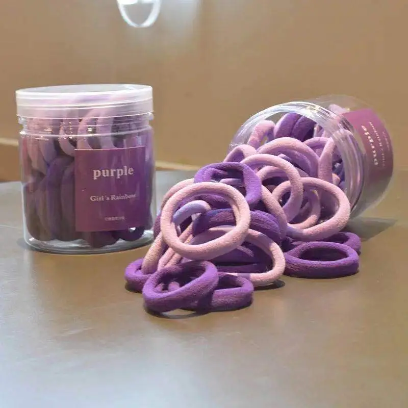 Black Seamless Hair Ring Candy Color 50 Cans
