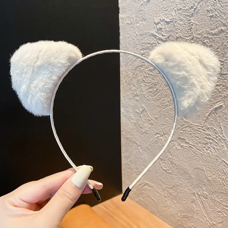 Cute Cat Ear Headband for Women White Lace Top - Image 10