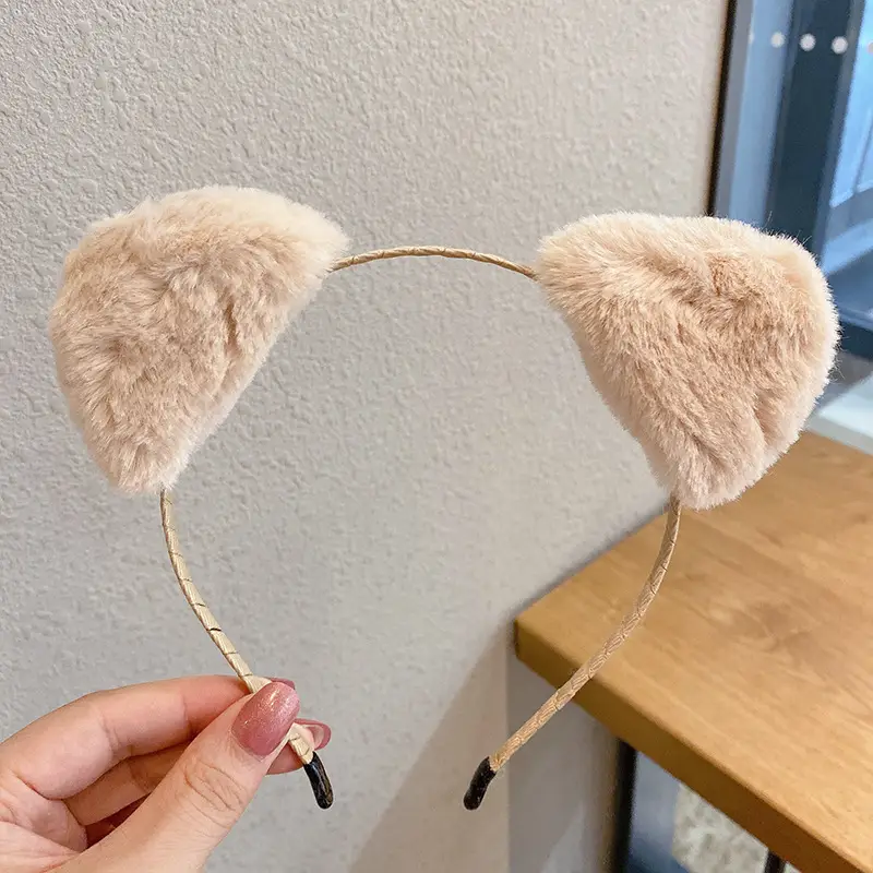 Cute Cat Ear Headband for Women White Lace Top - Image 3