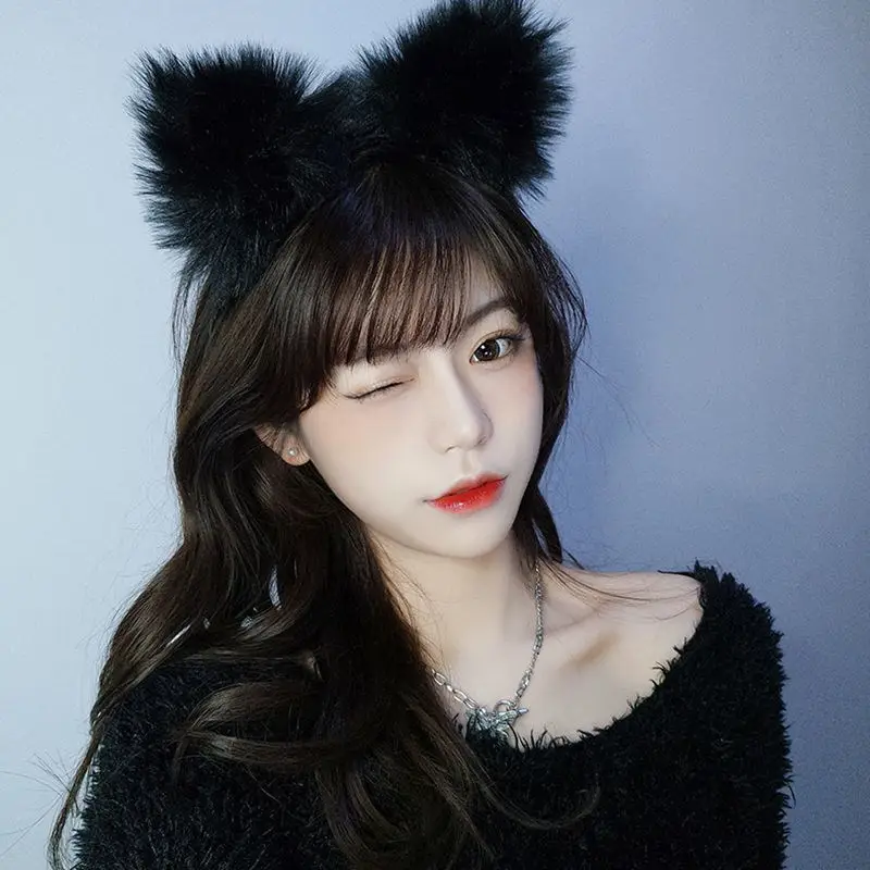 Cute Cat Ear Headband for Women White Lace Top - Image 9