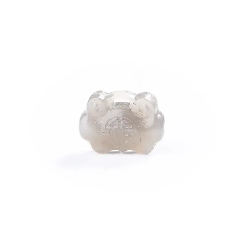 Natural Hetian Jade White Smoke Green Purple Ruyi Lock Pendant - Image 6
