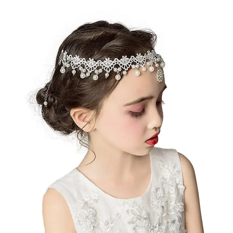 Children's Crystal Hair Band with Pearl Accents - Image 5