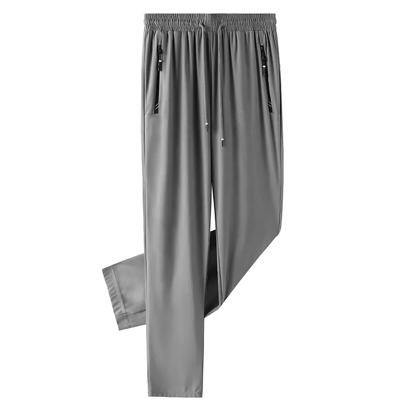 Men's Black Ice Silk Sweatpants Large Summer Wear