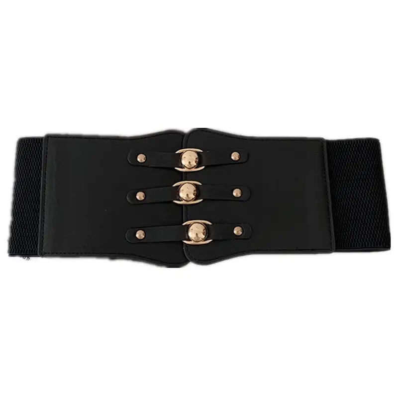 Brown Leather Belt with 5 Buckles for Women - Image 9