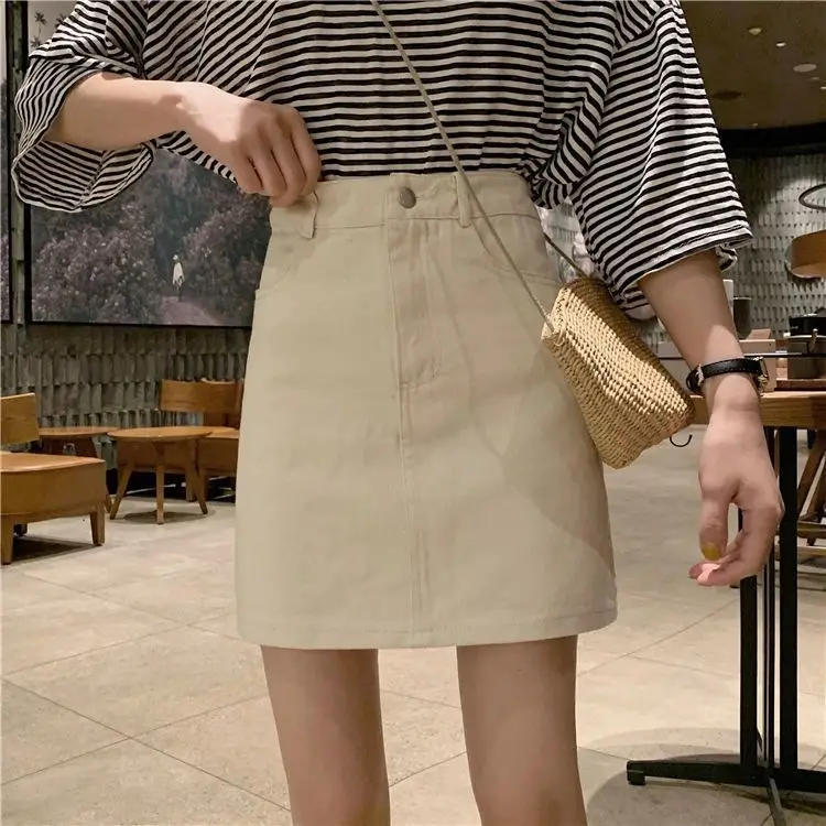 Small High Waist Denim Skirt Female 2021 Summer - Image 2
