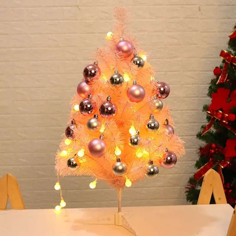 Pink Mini Christmas Tree 60cm with Ball Set