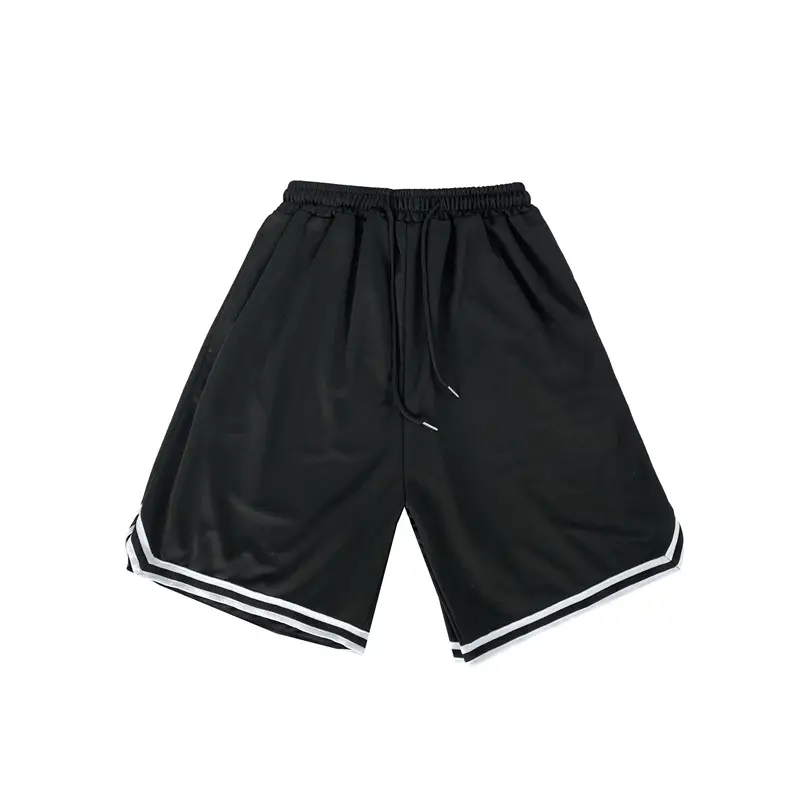 Men's Black Wide Leg Shorts Casual Basketball Pants Summer