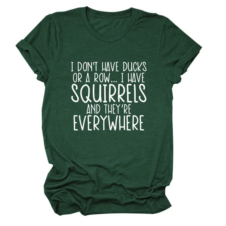 Women Casual T-Shirt Squirrels Everywhere Print Large - Image 12