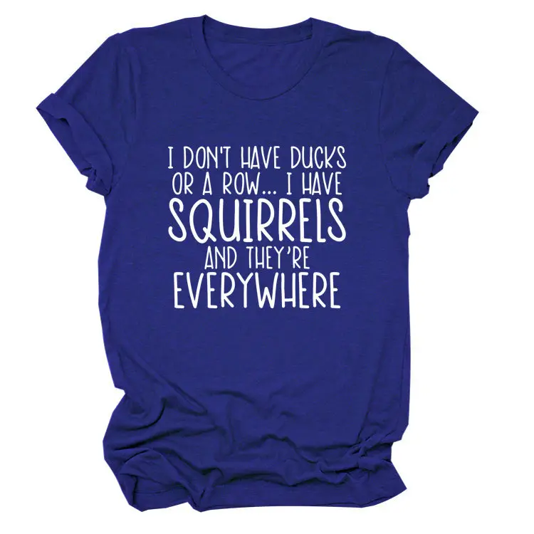 Women Casual T-Shirt Squirrels Everywhere Print Large - Image 13