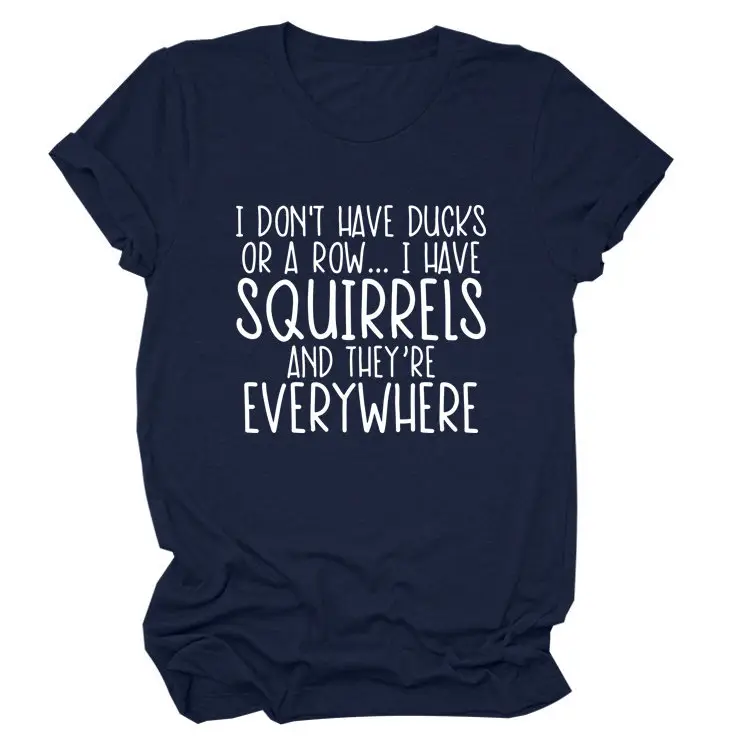 Women Casual T-Shirt Squirrels Everywhere Print Large - Image 14