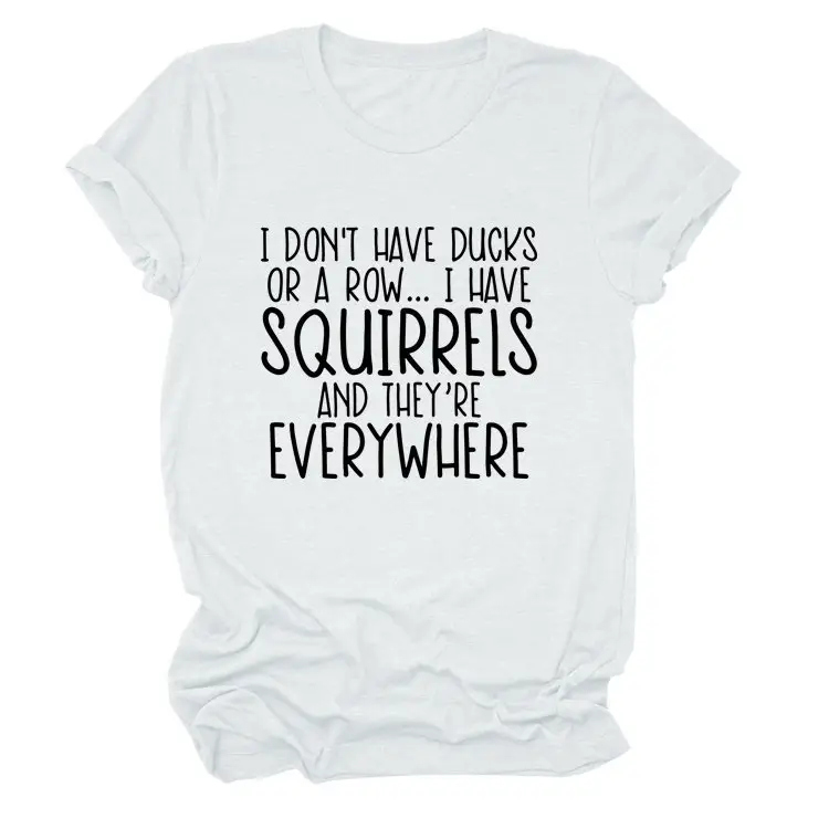 Women Casual T-Shirt Squirrels Everywhere Print Large - Image 15