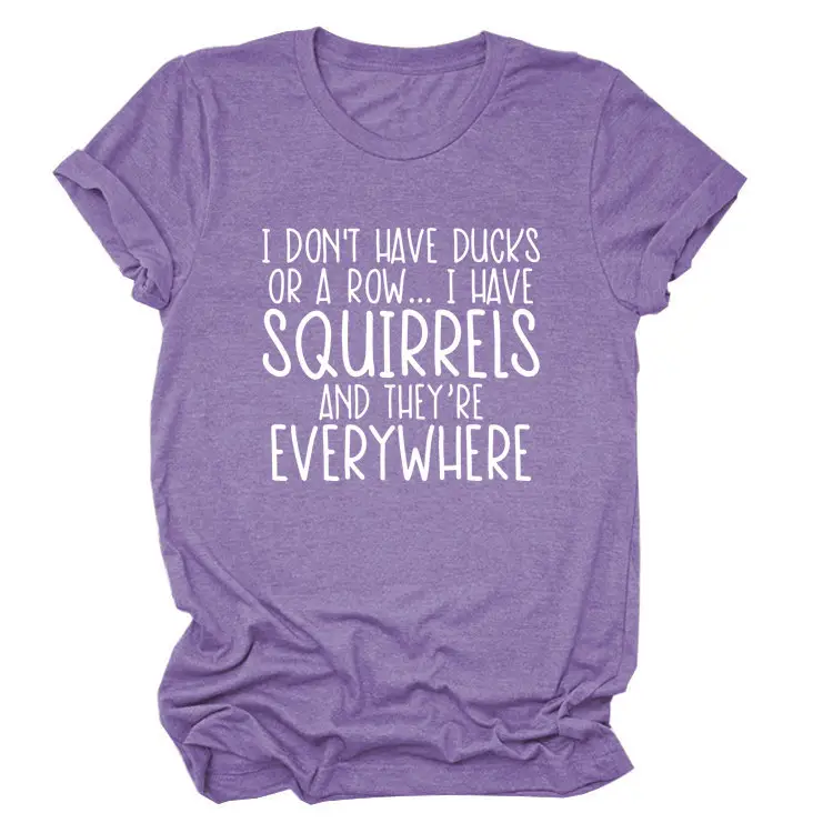 Women Casual T-Shirt Squirrels Everywhere Print Large - Image 16