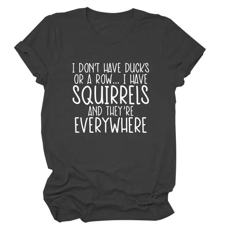 Women Casual T-Shirt Squirrels Everywhere Print Large - Image 20
